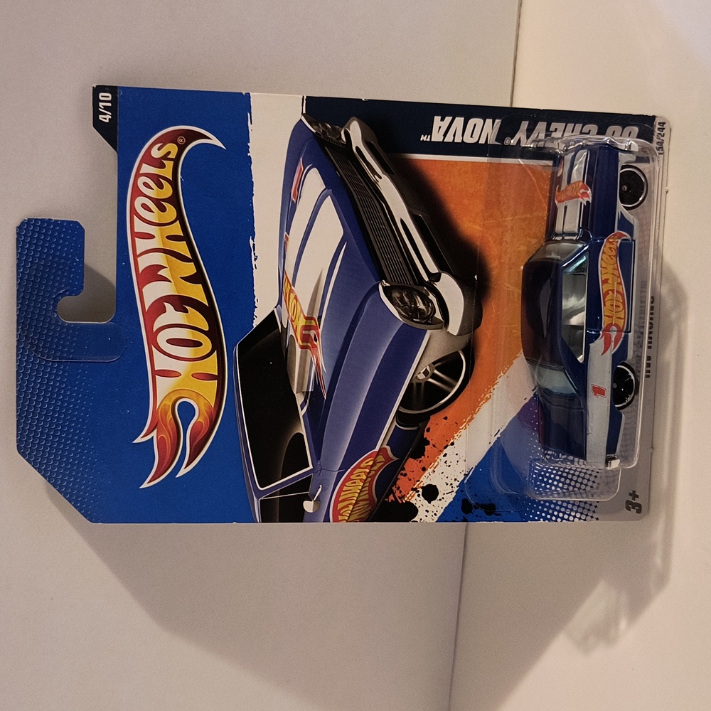 1D10 Hot Wheels  66 Chevy Nova plus shipping protector chev